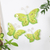 Wandkunst aus Eisen, (3er-Set) - Set mit 3 grünen Wandkunst-Schmetterlingen aus Eisen und Kunststoffperlen