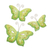 Arte de pared de hierro (juego de 3) - Juego de 3 mariposas decorativas con cuentas de hierro y plástico verde