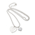 Collar colgante de plata esterlina - Collar de plata esterlina con colgantes de corazón para el día de la madre