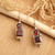 Garnet drop earrings, 'Sparkles of Perseverance' - Polished Drop Earrings with Over-One-Carat Garnet Gems