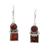 Garnet drop earrings, 'Sparkles of Perseverance' - Polished Drop Earrings with Over-One-Carat Garnet Gems