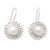 Cultured pearl drop earrings, 'Innocent Petals' - Modern Sterling Silver Drop Earrings with Cultured Pearls