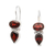 Garnet drop earrings, 'My Perseverance' - 4-Carat Natural Garnet Drop Earrings in a High Polish Finish