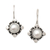 Cultured pearl drop earrings, 'Dignity Star' - Star-Themed Grey Cultured Pearl Drop Earrings from Bali