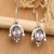 Aretes colgantes de amatista - Aretes colgantes clásicos de plata esterlina con gemas de amatista