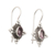 Amethyst drop earrings, 'Heavenly Wisdom' - Star-Themed Oval Amethyst Drop Earrings from Bali