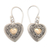 Gold-accented dangle earrings, 'Signs of Love' - 18k Gold-Accented Heart-Shaped Dangle Earrings from Bali
