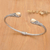 Gold-accented cuff bracelet, 'Majestic Gianyar' - 18k Gold-Accented Sterling Silver Cuff Bracelet from Bali