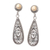 Gold-accented filigree dangle earrings, 'Passion of Bali' - 18k Gold-Accented Filigree Dangle Earrings with Heart Motifs