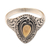 Gold-accented cocktail ring, 'Golden Legend' - 18k Gold-Accented Classic Sterling Silver Cocktail Ring