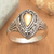 Gold-accented cocktail ring, 'Golden Legend' - 18k Gold-Accented Classic Sterling Silver Cocktail Ring