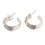 Gold-accented half-hoop earrings, 'Golden Ancestors' - Traditional Polished 18k Gold-Accented Half-Hoop Earrings