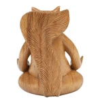 Wood statuette, 'Prudent Master' - Hand-Carved Polished Suar Wood Squirrel Statuette from Bali