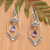 Gold-accented amethyst dangle earrings, 'Mystic Purple' - 925 Silver Dangle Earrings with Amethysts and Gold Accents
