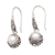 Cultured pearl dangle earrings, 'Frangipani Majesty' - Frangipani Sterling Silver Dangle Earrings with Grey Pearls
