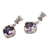 Amethyst dangle earrings, 'Purple Fairytale' - Sterling Silver Dangle Earrings with Faceted Amethyst Stone