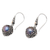 Gold-accented cultured Mabe pearl dangle earrings, 'Starry Garden' - Gold-Accented Silver & Cultured Mabe Pearl Dangle Earrings