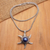 Cultured Mabe pearl pendant necklace, 'Charming Starfish' - Silver Starfish Pendant Necklace with Cultured Mabe Pearl