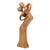 Wood sculpture, 'One Heart and Love' - Hand-Carved Suar Wood Sculpture of a Dancing Couple in Love