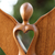 Wood sculpture, 'Celestial Protection' - Hand-Carved Semi-Abstract Suar Wood Sculpture of an Angel (image 2b) thumbail