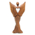 Wood sculpture, 'Celestial Protection' - Hand-Carved Semi-Abstract Suar Wood Sculpture of an Angel (image 2d) thumbail