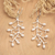 Cultured pearl dangle earrings, 'Snowberry' - High-Polished Dangle Earrings with Silver-White Pearls