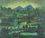'Bunutan Hills' - Pintura acrílica expresionista de Bunutan Village en Bali