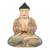 Wood sculpture, 'Meditation Buddha' - Hand-Painted Suar Wood Sculpture of Buddha from Bali