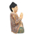 Wood sculpture, 'Meditation Buddha' - Hand-Painted Suar Wood Sculpture of Buddha from Bali