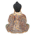 Wood sculpture, 'Meditation Buddha' - Hand-Painted Suar Wood Sculpture of Buddha from Bali