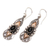 Gold-accented onyx dangle earrings, 'Flaming Protection' - 18k Gold-Accented Dangle Earrings with Onyx Cabochons (image 2b) thumbail