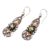Gold-accented peridot dangle earrings, 'Flaming Fortune' - 18k Gold-Accented Dangle Earrings with Natural Peridot Gems (image 2b) thumbail