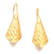 Ohrhänger aus vergoldeten Zuchtperlen - 18-karätig vergoldete Ohrhänger mit weißen Zuchtperlen
