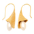 Ohrhänger aus vergoldeten Zuchtperlen - 18-karätig vergoldete Ohrhänger mit weißen Zuchtperlen