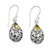 Pendientes colgantes de peridoto - Aretes colgantes florales de plata esterlina con joyas de peridoto