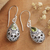 Pendientes colgantes de peridoto - Aretes colgantes florales de plata esterlina con joyas de peridoto