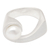 Cultured pearl single stone ring, 'Waves of Uluwatu' - Ocean-Inspired Matte Sterling Silver Ring with White Pearl (image 2b) thumbail