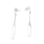 Sterling silver dangle earrings, 'Abstract Twists' - Modern and Minimalist Matte Sterling Silver Dangle Earrings