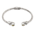 Peridot cuff bracelet, 'Fortune Fates' - Balinese Sterling Silver Cuff Bracelet with Peridot Gems thumbail