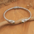 Peridot cuff bracelet, 'Fortune Fates' - Balinese Sterling Silver Cuff Bracelet with Peridot Gems (image 2b) thumbail