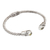 Peridot cuff bracelet, 'Fortune Fates' - Balinese Sterling Silver Cuff Bracelet with Peridot Gems (image 2c) thumbail