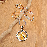 Curated gift set, 'Spread Peace' - Peace Curated Gift Set with Necklace Earrings Cuff Bracelet