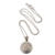 Collar colgante de plata esterlina con detalles dorados - Collar con colgante floral de plata de ley con detalles en oro de 18k
