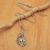 Gold-accented peridot pendant necklace, 'Lucky Transformation' - 18k Gold-Accented Dragonfly Pendant Necklace with Peridot