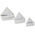 aluminium decorative boxes, 'Triangular Palace' (Set of 3) - Set of 3 Repousse Triangular aluminium Decorative Boxes