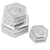 Cajas decorativas de aluminio, (juego de 3) - Juego de 3 Cajas Decorativas de Aluminio Hexagonal Repujado