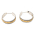 Gold-accented hoop earrings, 'Sparkling Braids' - Sterling Silver Hoop Earrings with Gold-Plated Braid Accents