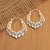 Gold-accented sterling silver hoop earrings, 'Island Soul' - Traditional 18k Gold-Accented Sterling Silver Hoop Earrings