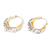 Gold-accented sterling silver hoop earrings, 'Island Soul' - Traditional 18k Gold-Accented Sterling Silver Hoop Earrings
