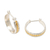 Gold-accented sterling silver hoop earrings, 'Golden Bubbles' - 18k Gold-Accented Sterling Silver Hoop Earrings from Bali